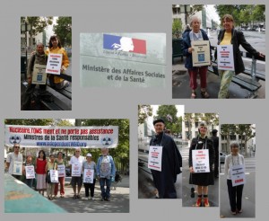 Mahnwache vor dem Gesundheitsministerium in Paris – August 2014