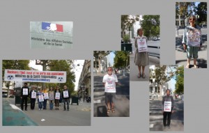 Vigil outside the Ministry of Health in Paris – September 2014