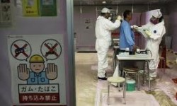 Mesure du taux d'irradiation sur un travailleur de Fukushima