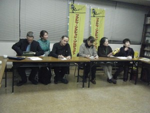 Conférence de presse à Koriyama