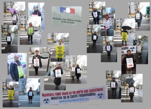 Les vigies devant le ministère de la santé à Paris – Décembre 2012