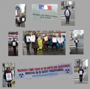 Les vigies devant le ministère de la santé – Paris – Janvier 2013