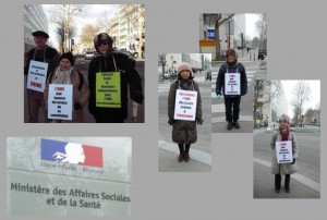 Les vigies devant le ministère de la santé – Paris – Février 2013