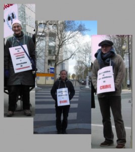 Les vigies devant le ministère de la santé – Paris – Avril 2013