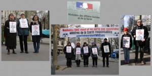 Les vigies devant le ministère de la santé – Paris – Février 2015